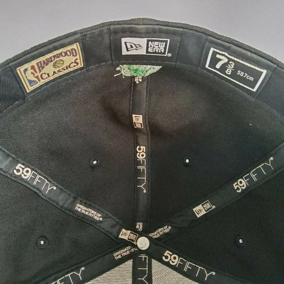 New Era 59Fifty Boston Celtics 7 3/8 Two Tone Fitted Black Hat Hardwood Classics - Picture 7 of 8